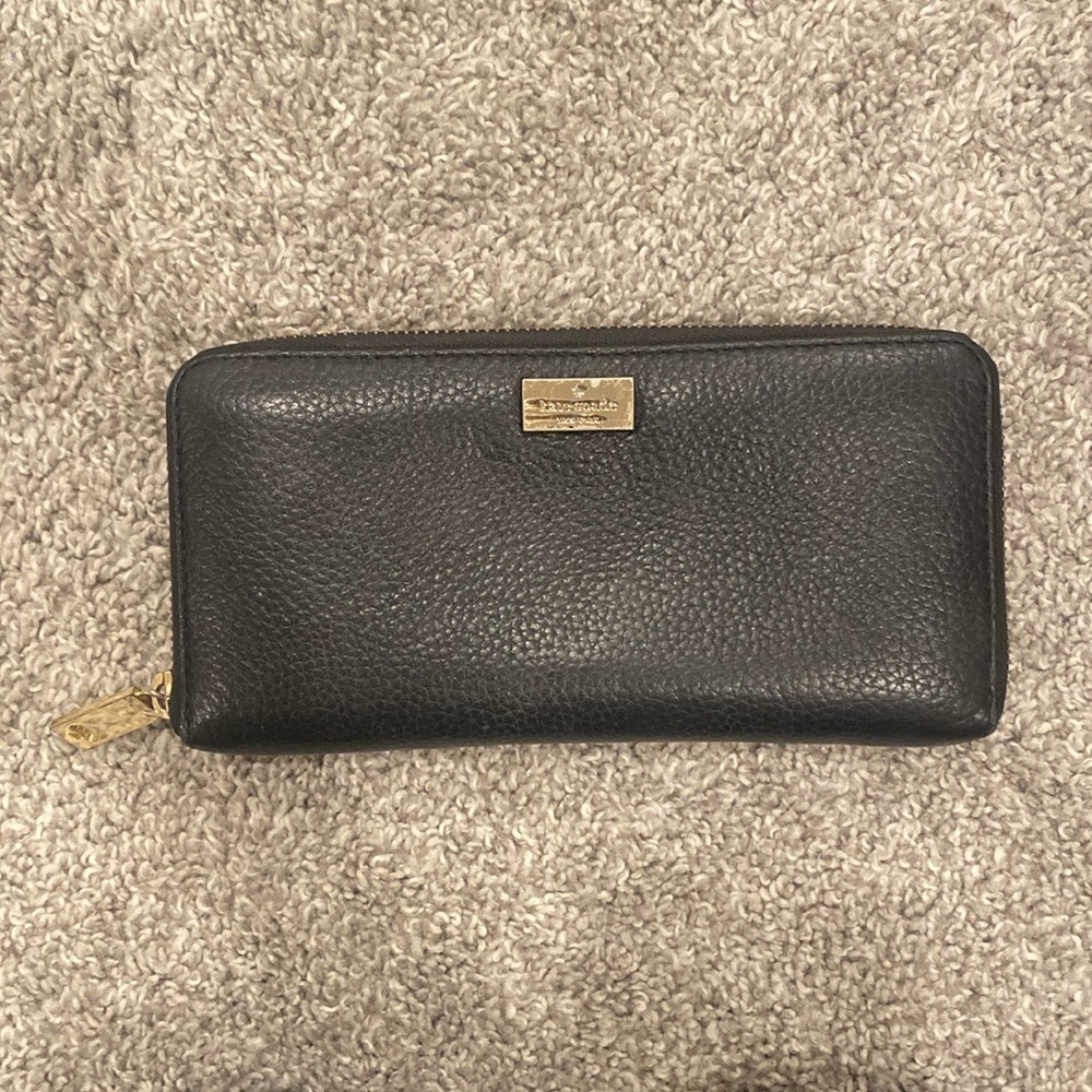 Kate Spade Black Leather Wristlet
